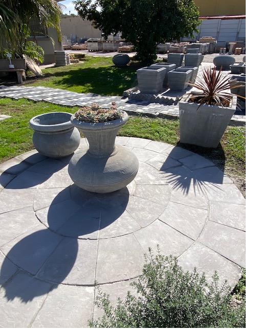 A large paved circle made from segments