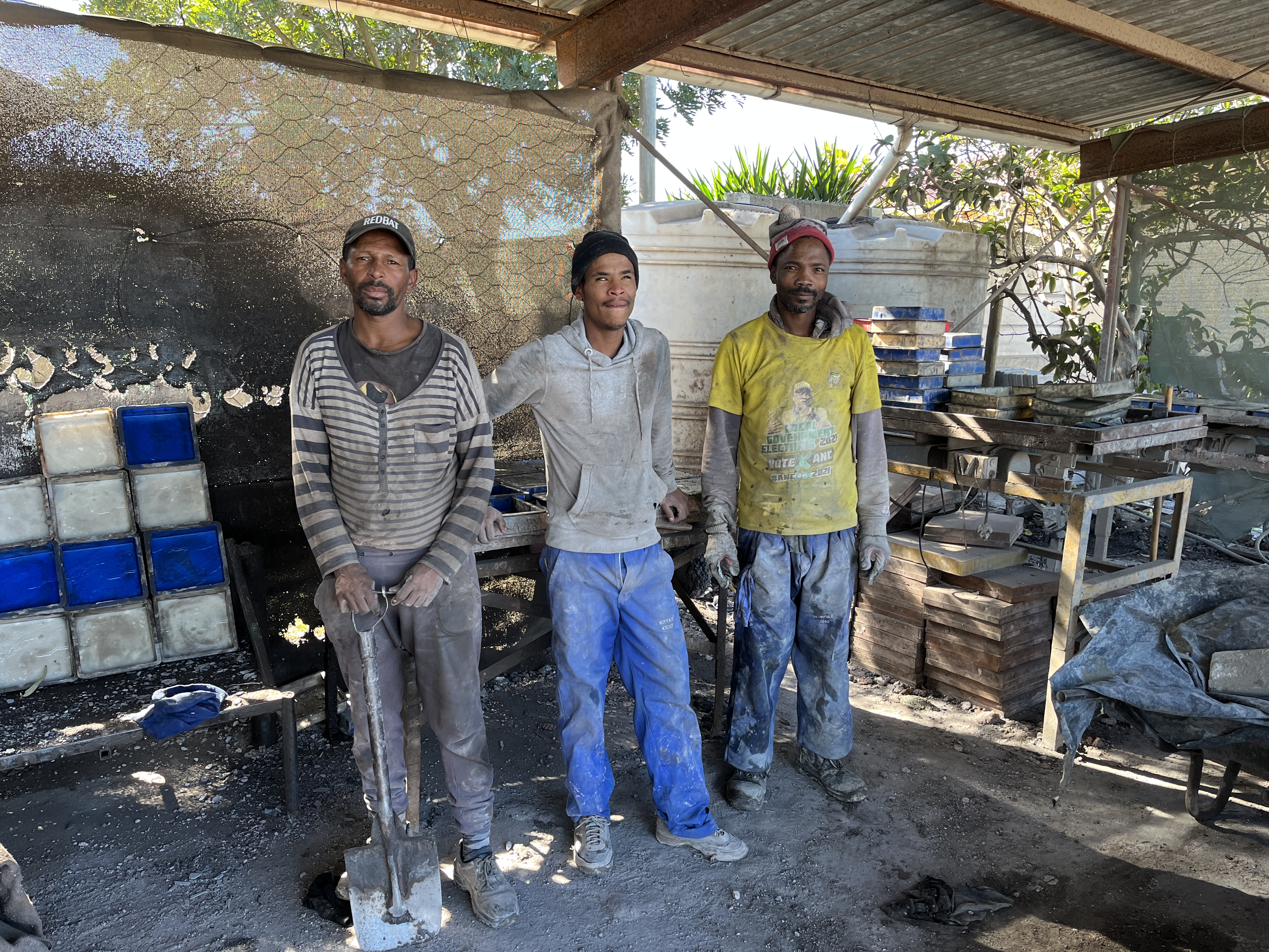 The SanStone production team at the factory in Humansdorp